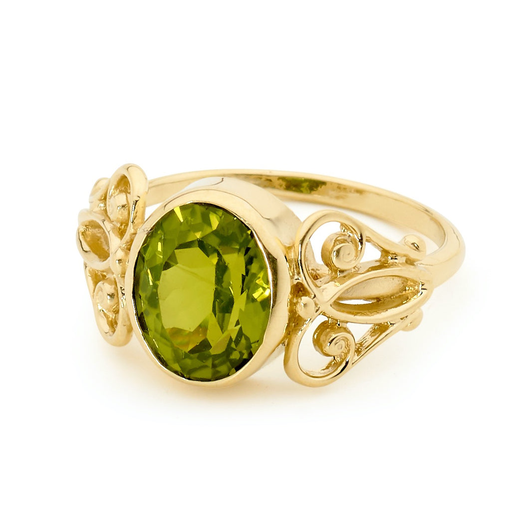 9ct Gold Gemstone Lace Ring J346