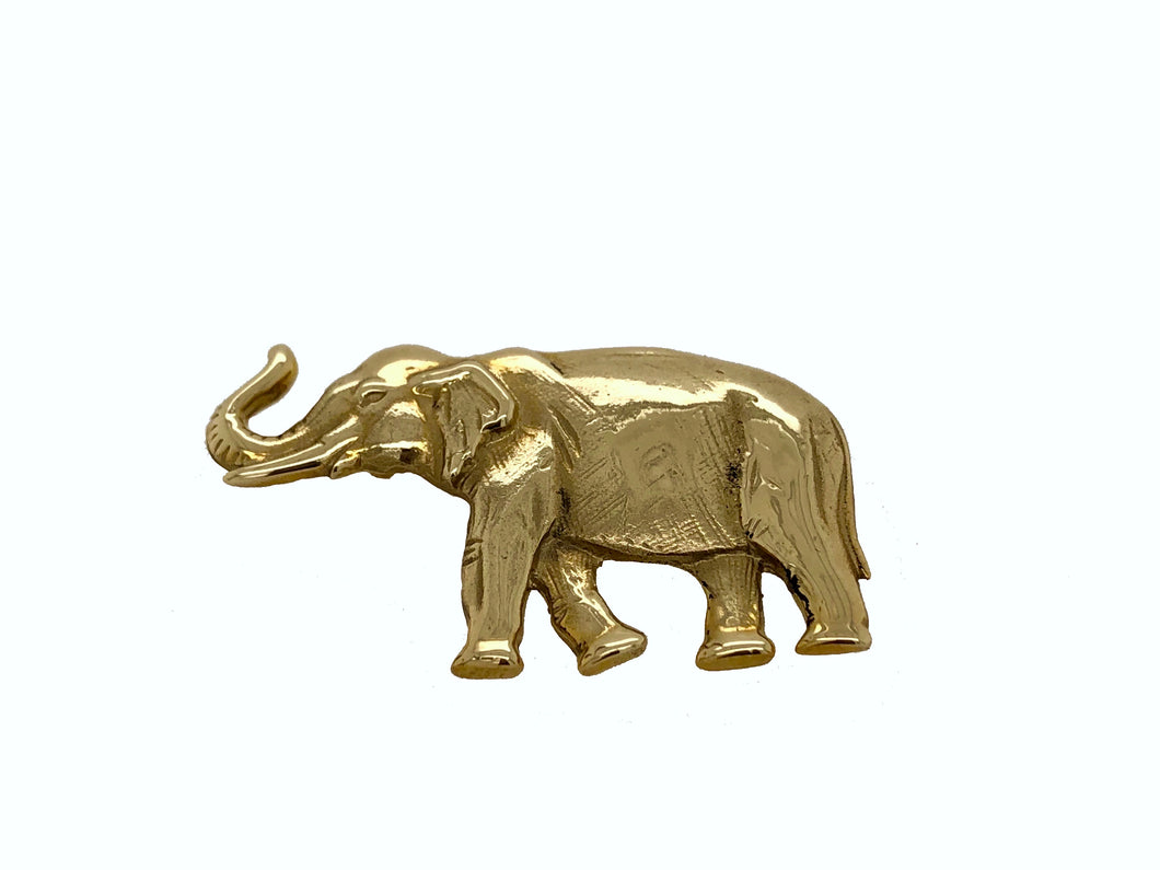 9ct Gold Elephant Brooch J160