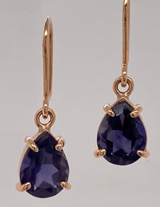 9ct Rose Gold Tina Iolite Earrings. J246I