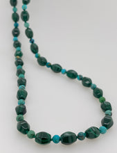 Load image into Gallery viewer, Sterling Silver Malachite and Turquoise Necklace
