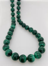 Load image into Gallery viewer, Sterling Silver Malachite Necklace.
