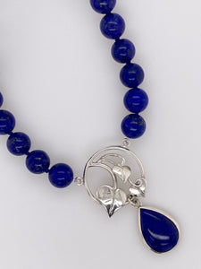 Sterling Silver Lapis Lazuli Manda Ivy Necklace.