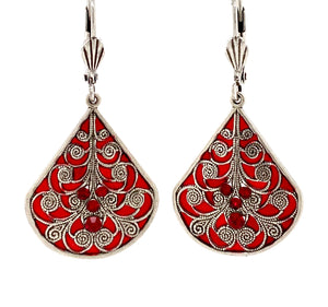 Au Bout Des Reves French Red Earrings 18149-02