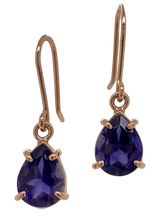 Load image into Gallery viewer, 9ct Rose Gold Tina Iolite Earrings. J246I
