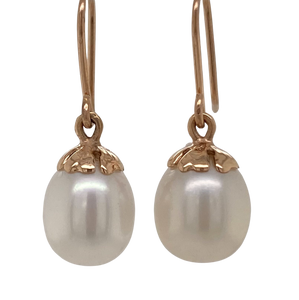 9ct Rose Gold and Pearl Abba Earrings