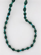 Load image into Gallery viewer, Sterling Silver Malachite and Turquoise Necklace
