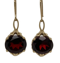 Load image into Gallery viewer, 9ct Yellow Gold and Garnet Romance Earrings
