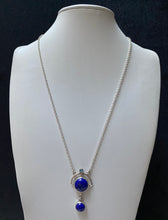 Load image into Gallery viewer, Sterling Silver Lapis Lazuli and Blue Topaz Plymouth Necklace.
