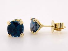 Load image into Gallery viewer, 9ct Yellow Gold London Blue Topaz Studs
