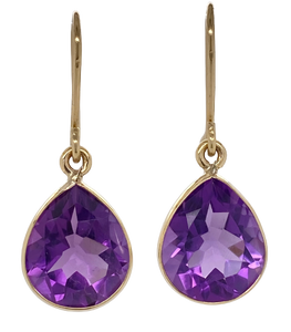 9ct Gold Amethyst Chloe Earrings