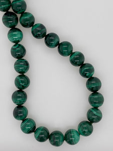 Sterling Silver Malachite Necklace.