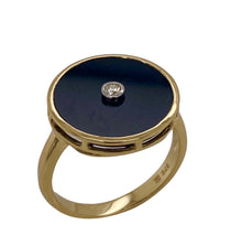 Load image into Gallery viewer, 9ct Yellow Gold Onyx and Diamond Ring. MM938

