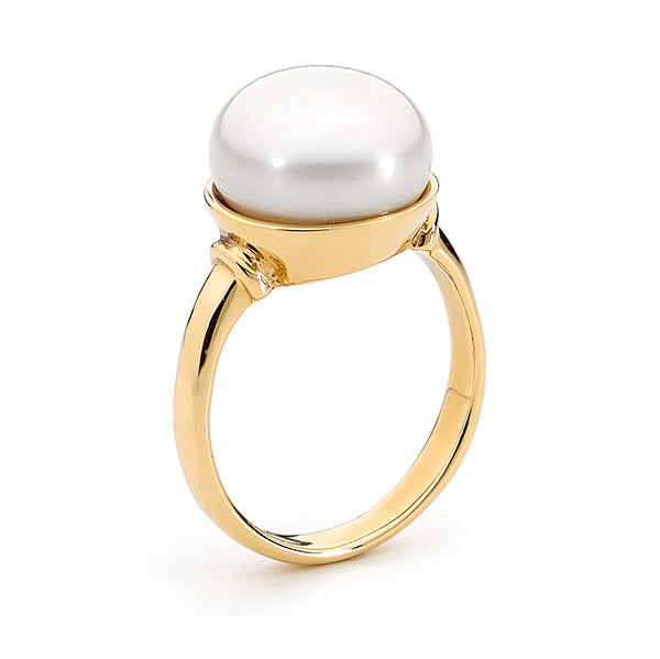 9ct Gold Pearl Byron Ring J480